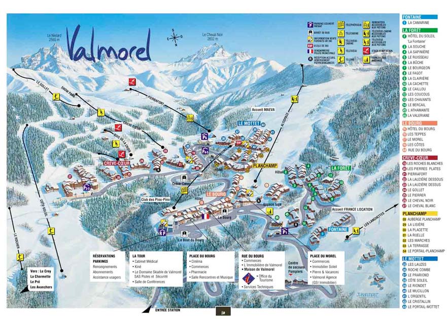 Valmorel Piste Map